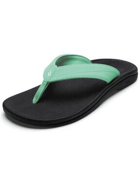 Women's Light Green Sandals Water Resistant Flip Flops with Arch Support Comfort